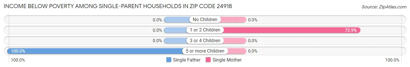 Income Below Poverty Among Single-Parent Households in Zip Code 24918