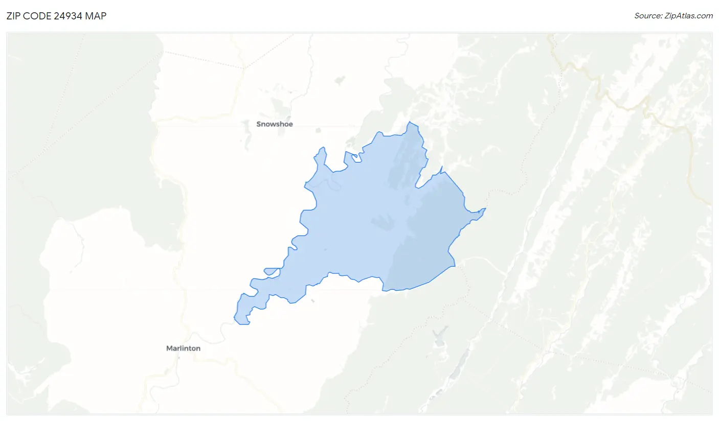 Zip Code 24934 Map