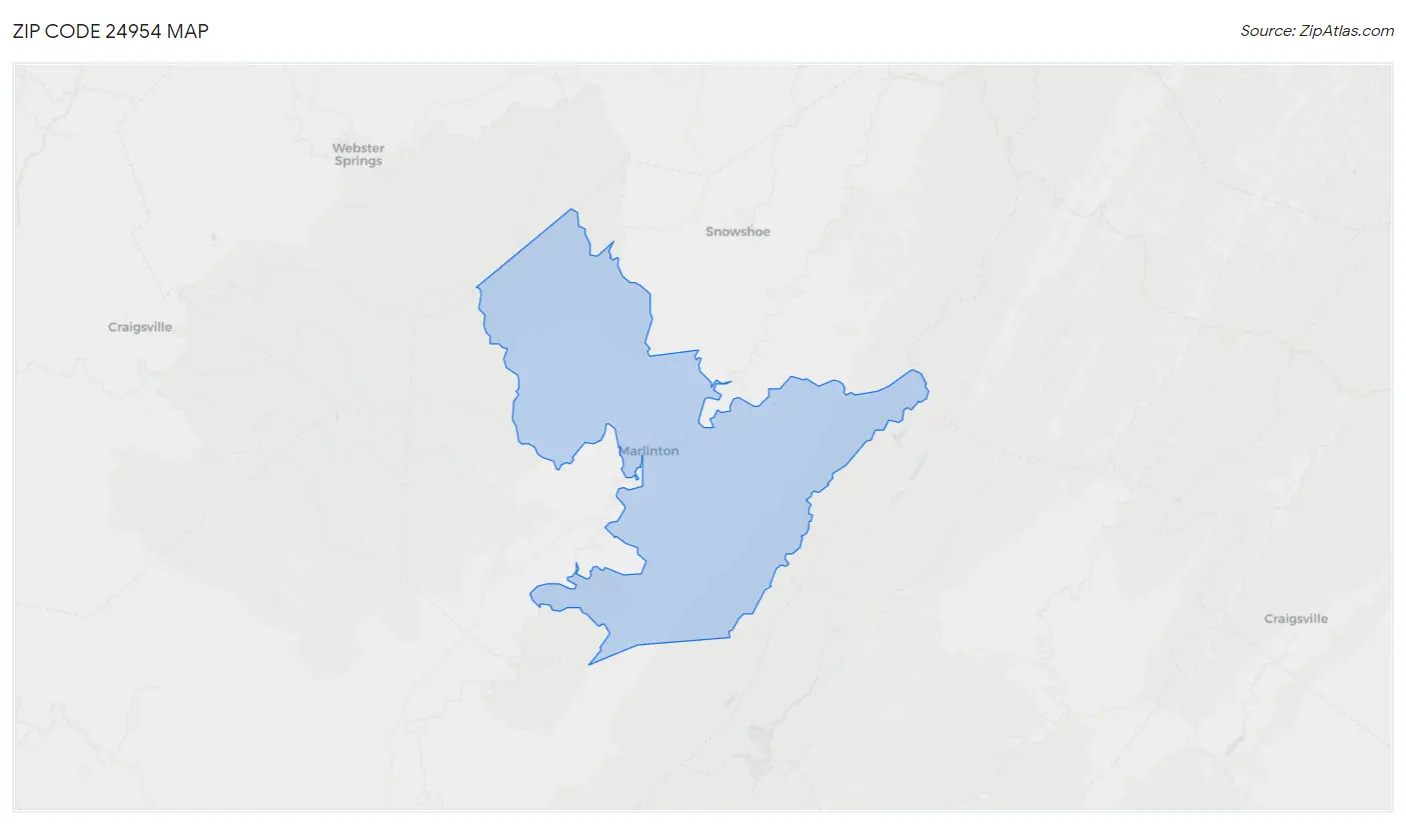 Zip Code 24954 Map