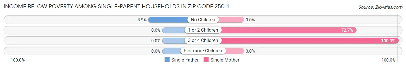 Income Below Poverty Among Single-Parent Households in Zip Code 25011
