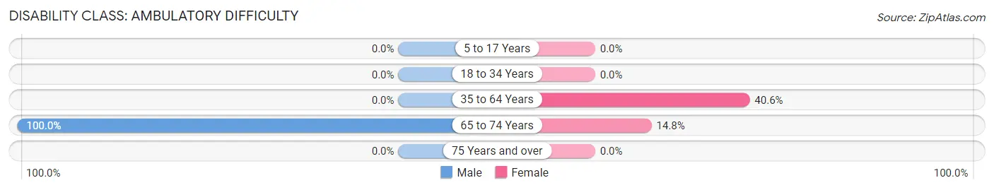 Disability in Zip Code 25024: <span>Ambulatory Difficulty</span>