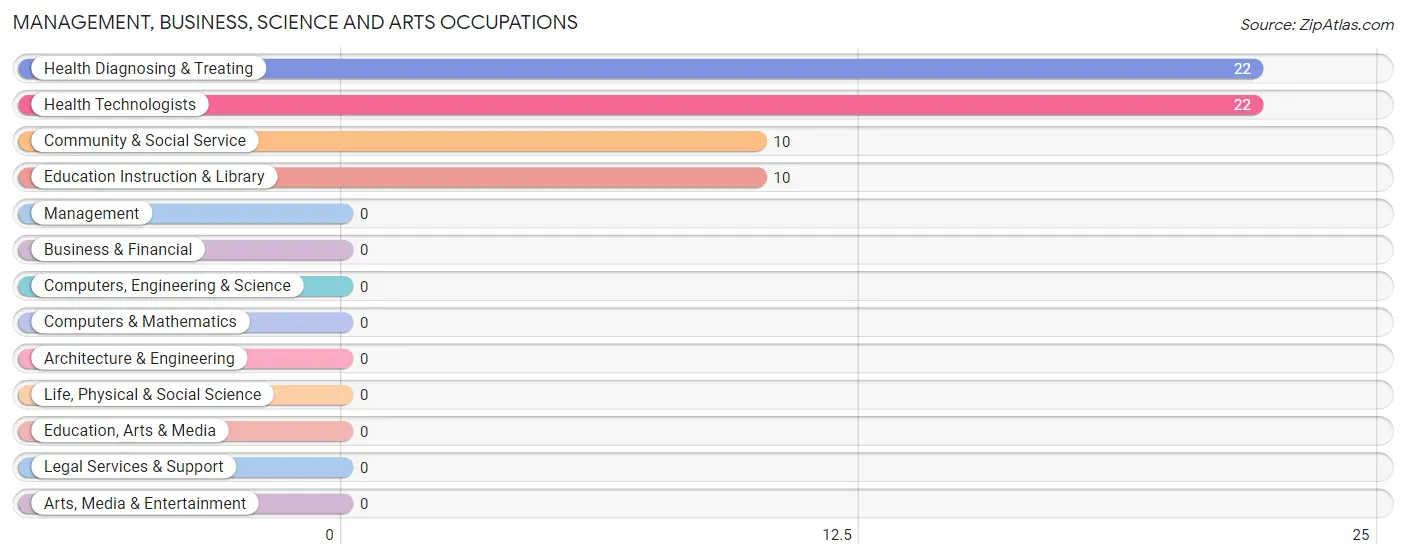 Management, Business, Science and Arts Occupations in Zip Code 25024