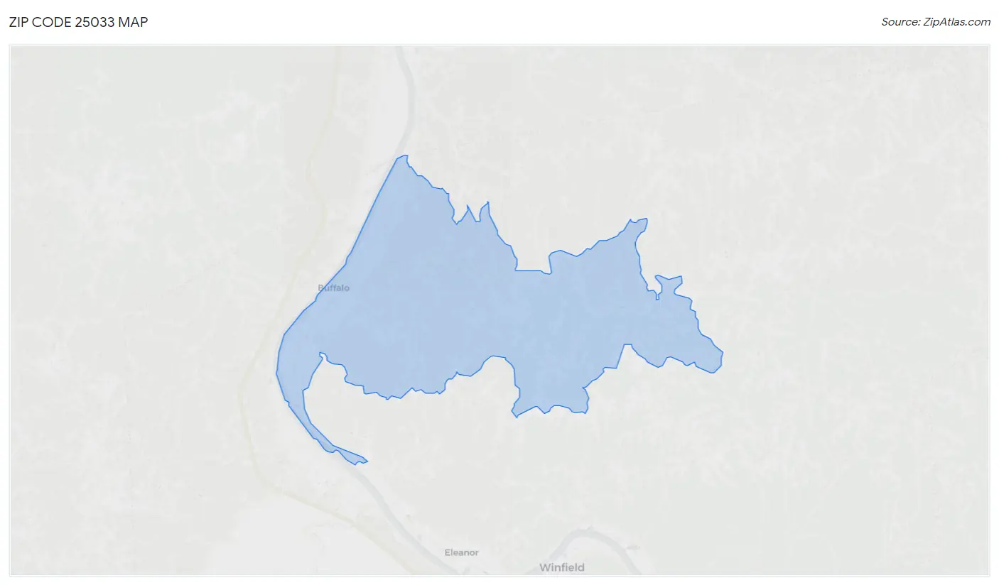 Zip Code 25033 Map