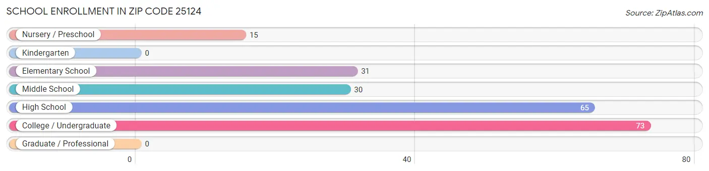 School Enrollment in Zip Code 25124