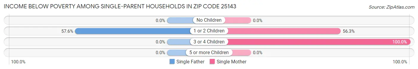 Income Below Poverty Among Single-Parent Households in Zip Code 25143