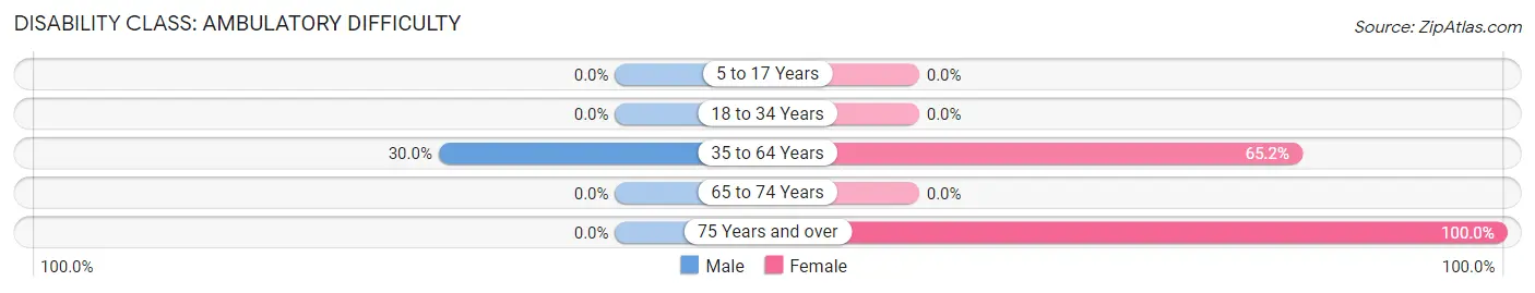 Disability in Zip Code 25211: <span>Ambulatory Difficulty</span>