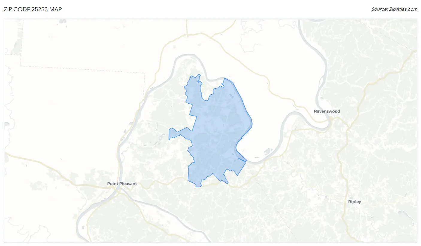 Zip Code 25253 Map