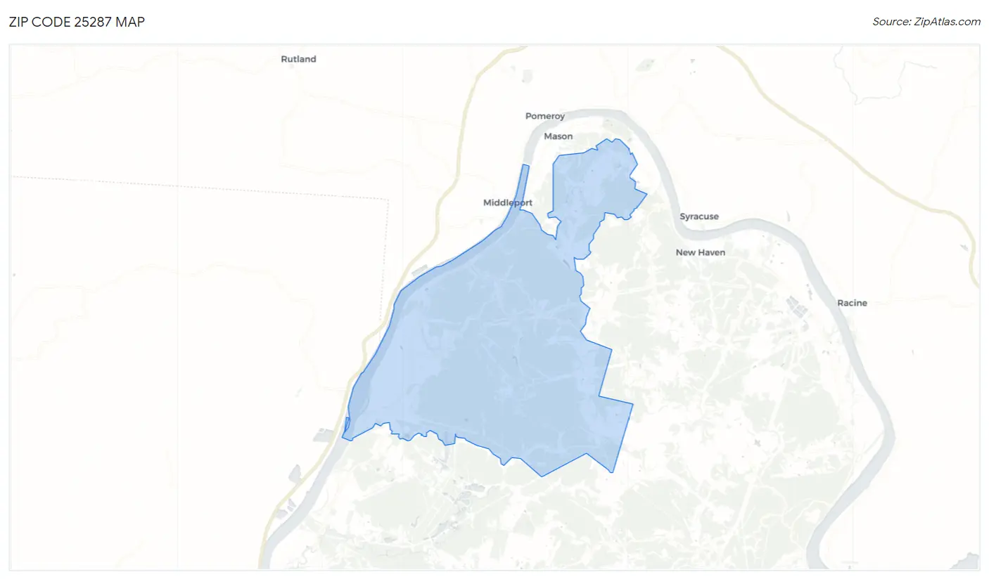 Zip Code 25287 Map