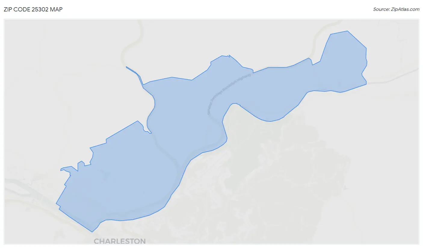 Zip Code 25302 Map