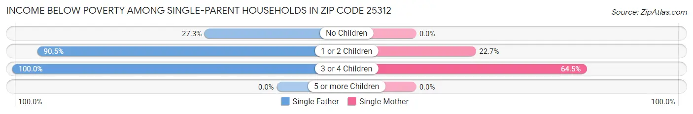 Income Below Poverty Among Single-Parent Households in Zip Code 25312