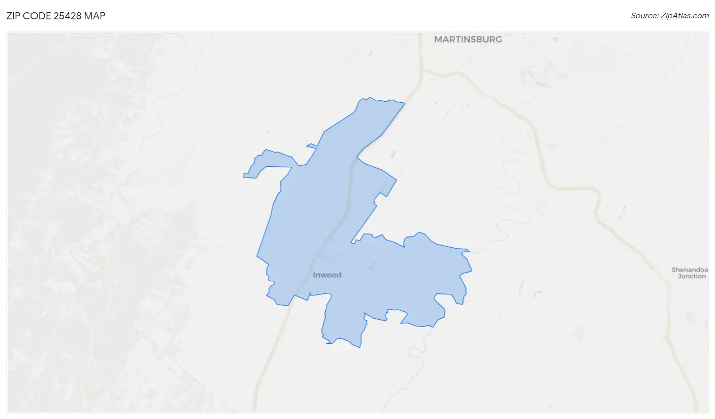 Zip Code 25428 Map