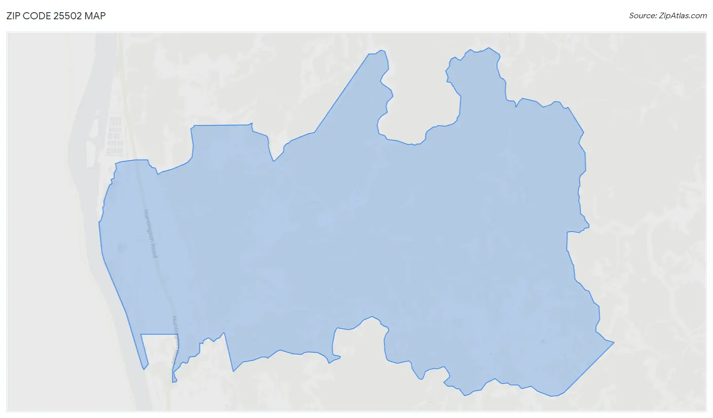 Zip Code 25502 Map