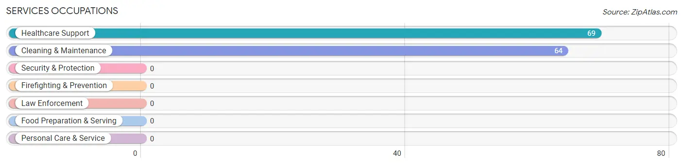 Services Occupations in Zip Code 25502