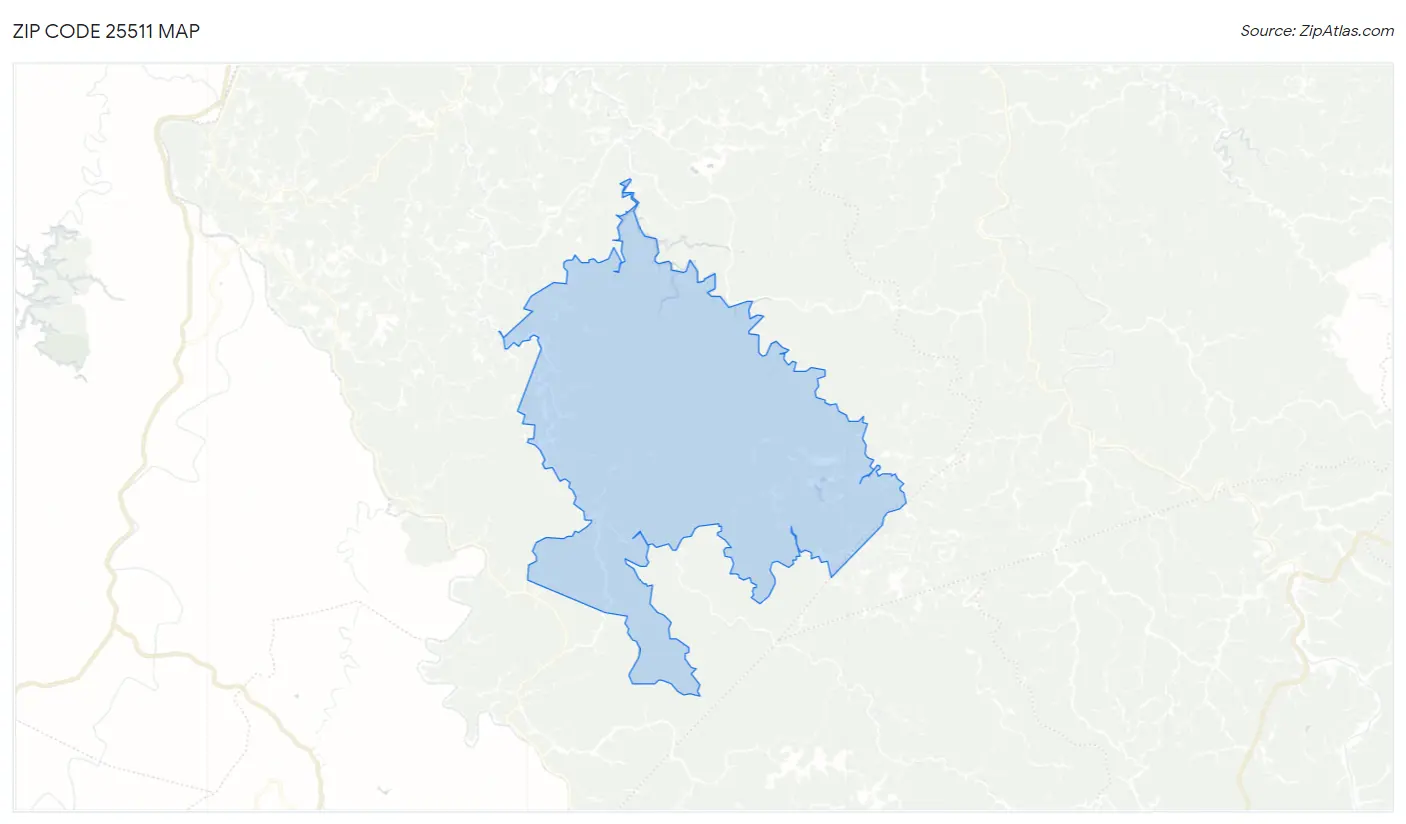 Zip Code 25511 Map