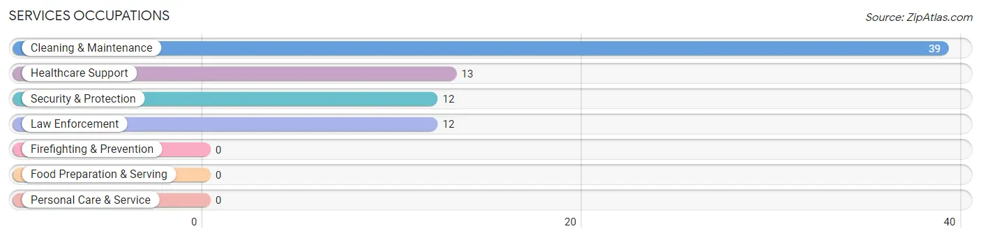 Services Occupations in Zip Code 25512