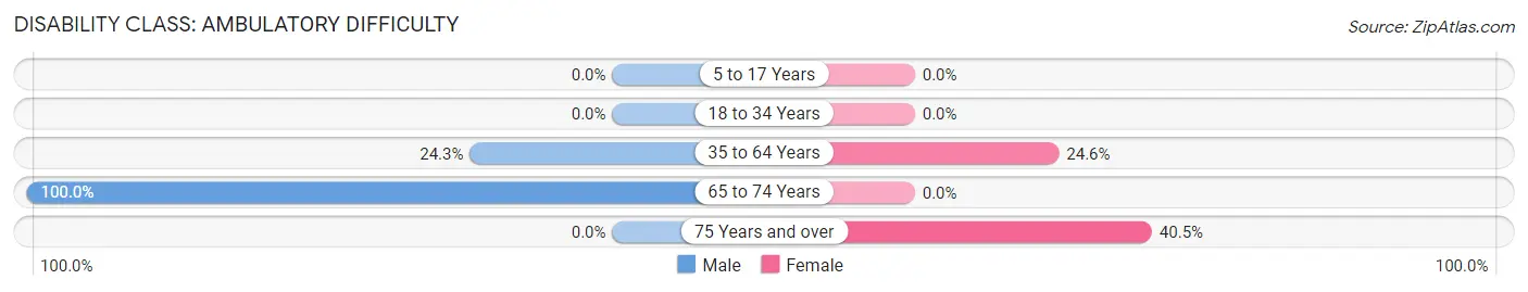 Disability in Zip Code 25521: <span>Ambulatory Difficulty</span>