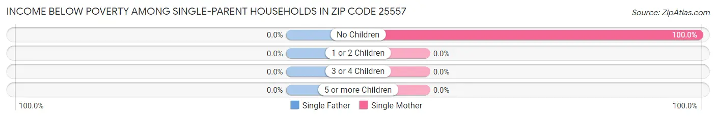 Income Below Poverty Among Single-Parent Households in Zip Code 25557