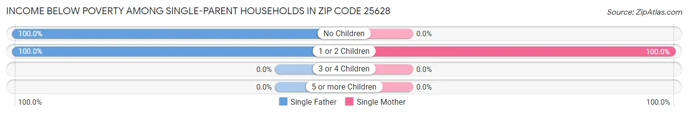 Income Below Poverty Among Single-Parent Households in Zip Code 25628