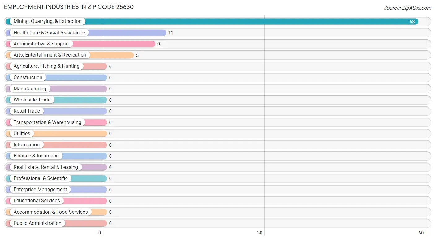 Employment Industries in Zip Code 25630