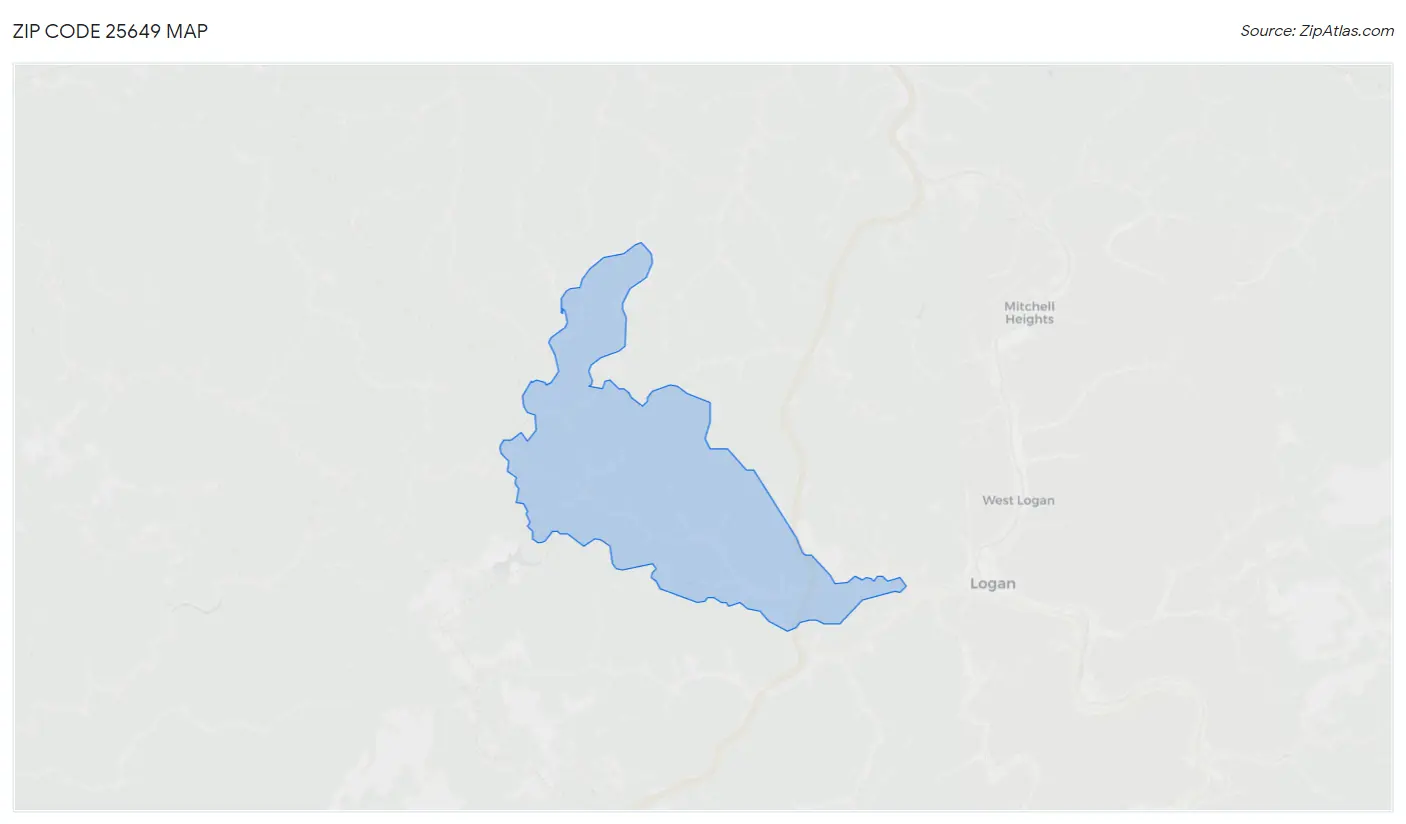 Zip Code 25649 Map