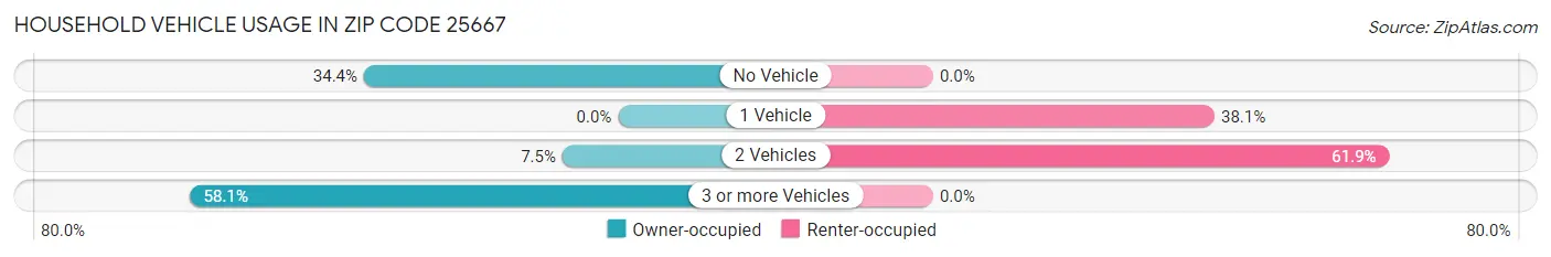 Household Vehicle Usage in Zip Code 25667