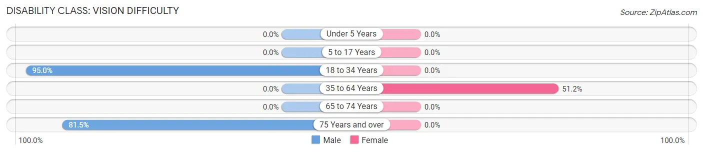 Disability in Zip Code 25667: <span>Vision Difficulty</span>