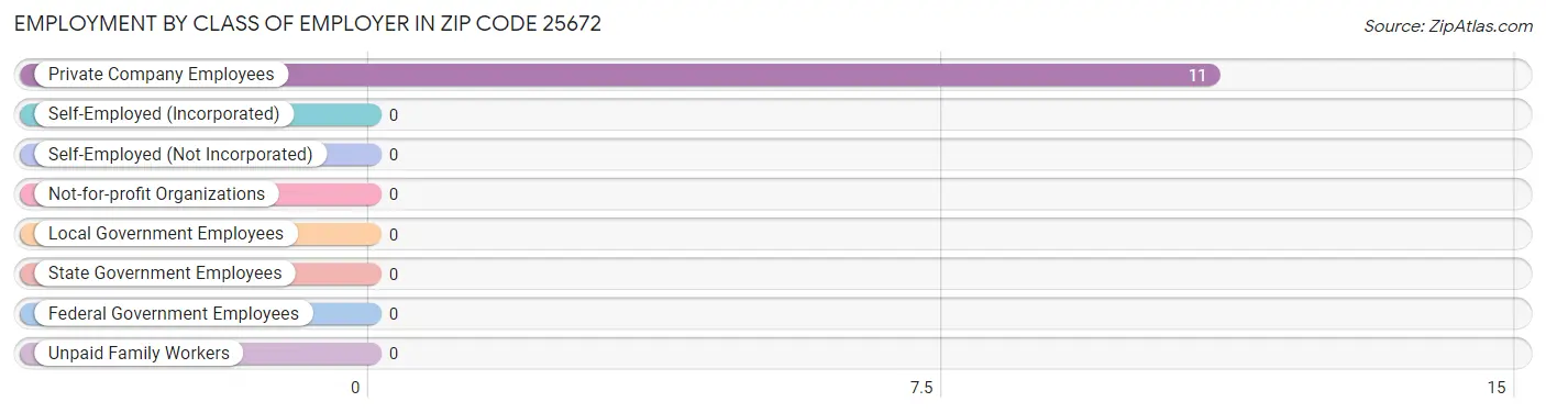 Employment by Class of Employer in Zip Code 25672