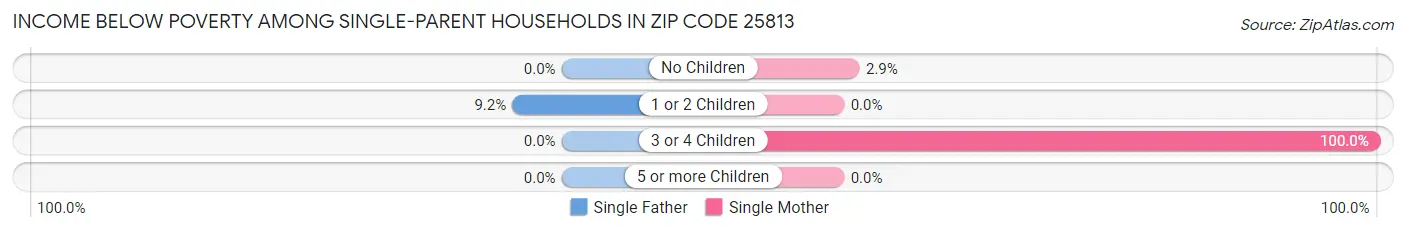 Income Below Poverty Among Single-Parent Households in Zip Code 25813