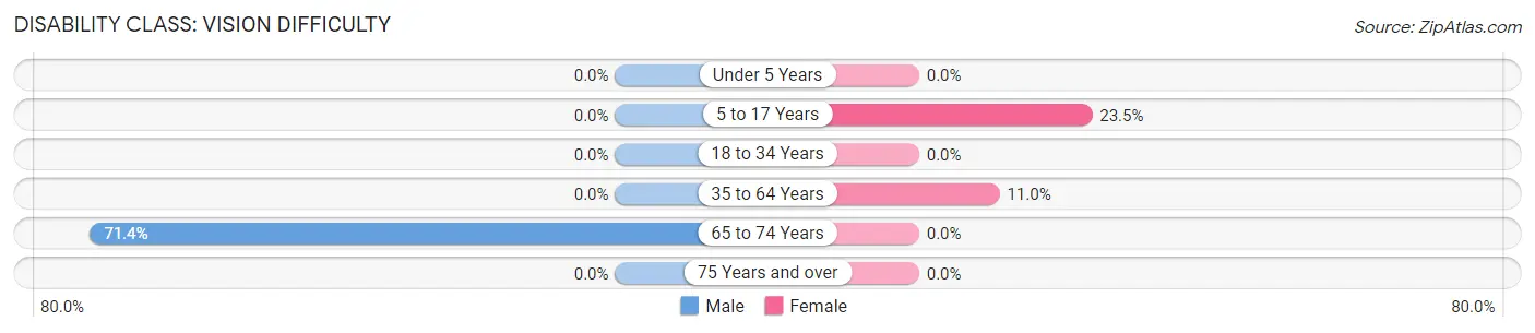 Disability in Zip Code 25841: <span>Vision Difficulty</span>