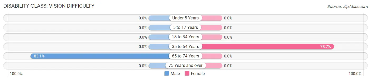 Disability in Zip Code 25848: <span>Vision Difficulty</span>