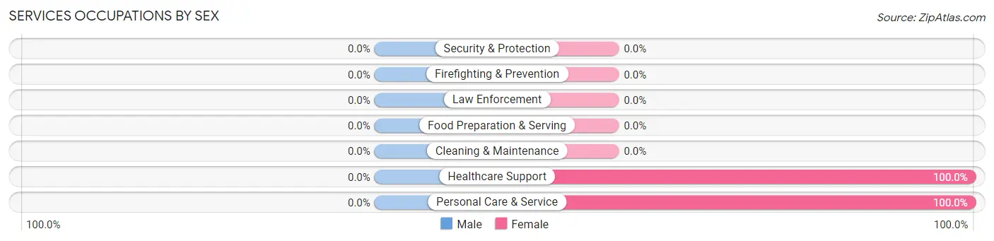 Services Occupations by Sex in Zip Code 25854
