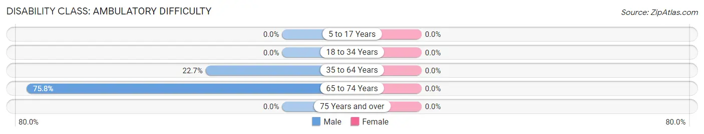 Disability in Zip Code 25875: <span>Ambulatory Difficulty</span>