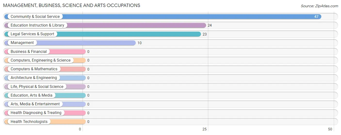 Management, Business, Science and Arts Occupations in Zip Code 25875