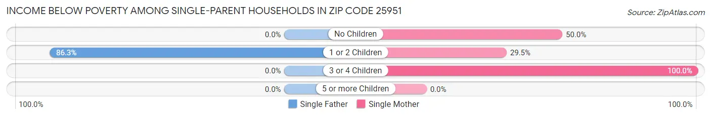 Income Below Poverty Among Single-Parent Households in Zip Code 25951