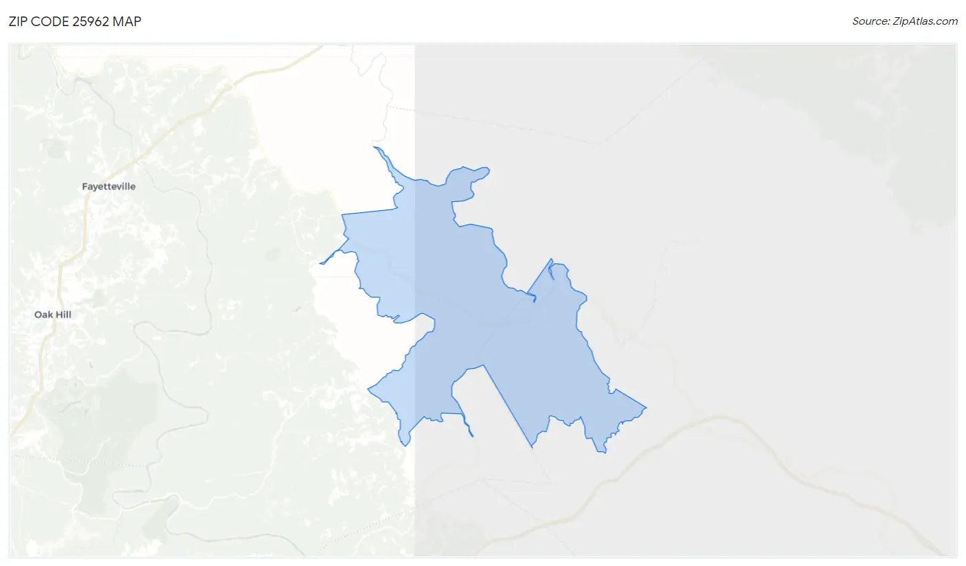 Zip Code 25962 Map