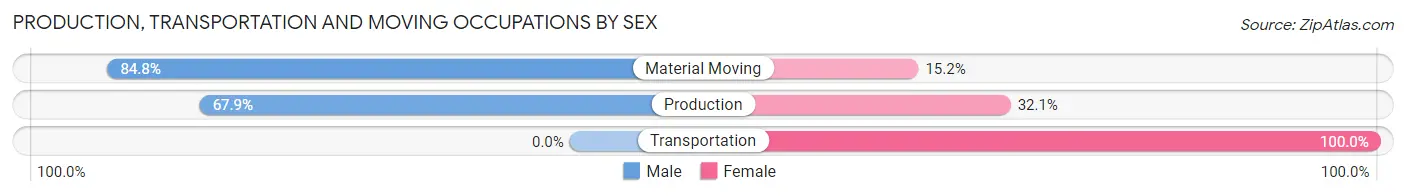 Production, Transportation and Moving Occupations by Sex in Zip Code 26055