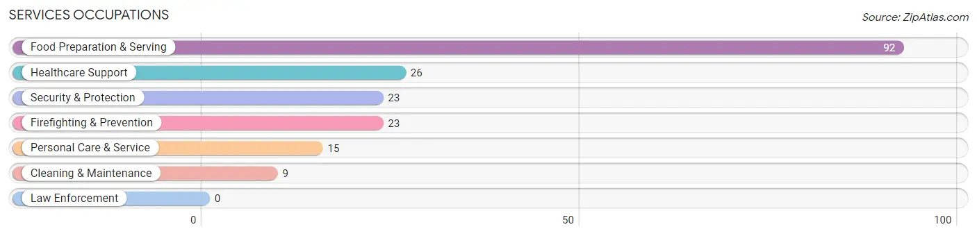 Services Occupations in Zip Code 26059