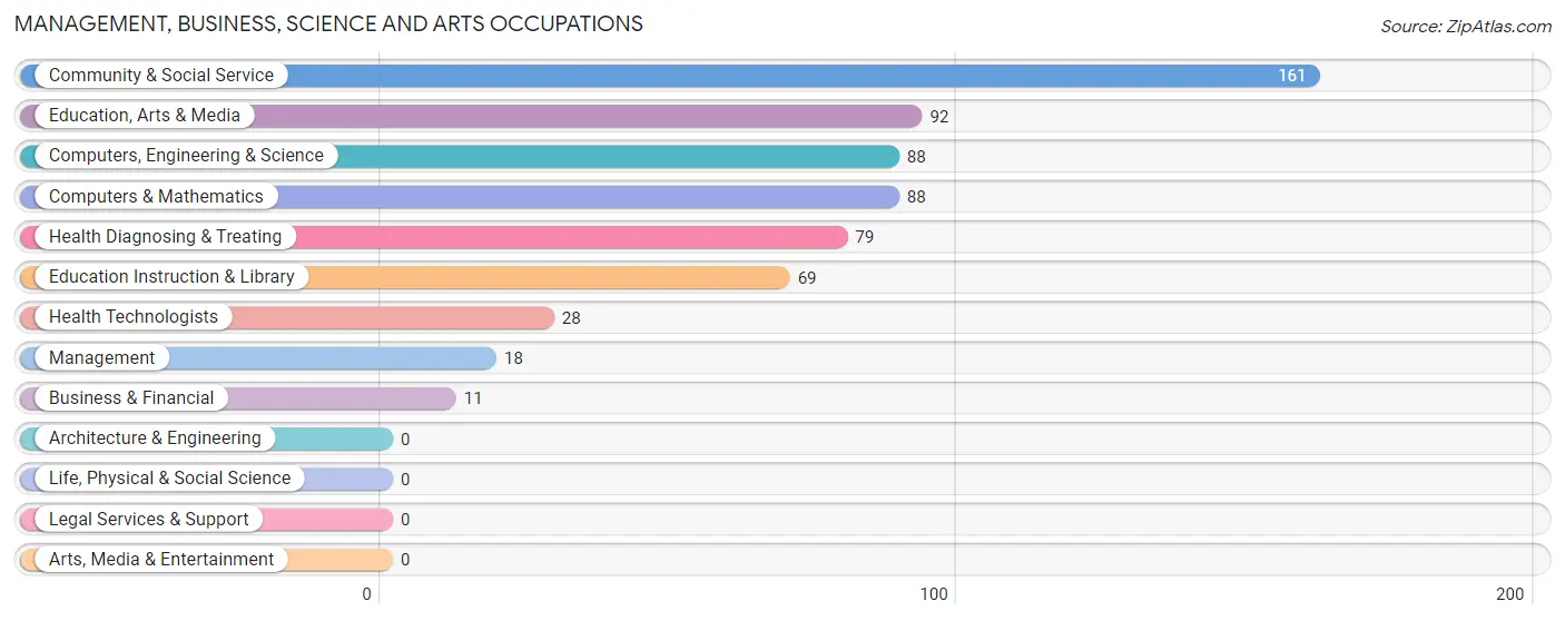 Management, Business, Science and Arts Occupations in Zip Code 26142