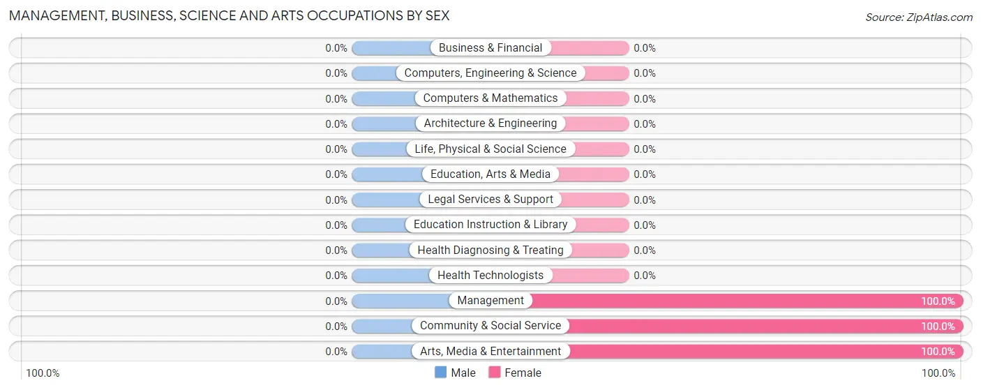 Management, Business, Science and Arts Occupations by Sex in Zip Code 26160