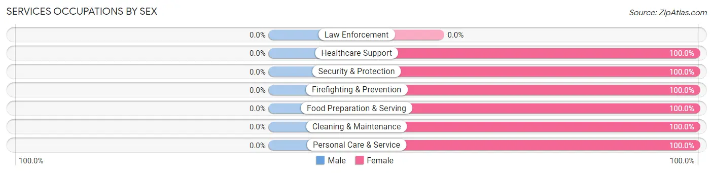 Services Occupations by Sex in Zip Code 26160
