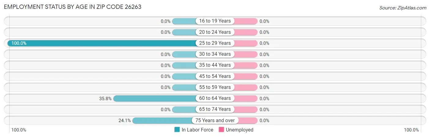 Employment Status by Age in Zip Code 26263
