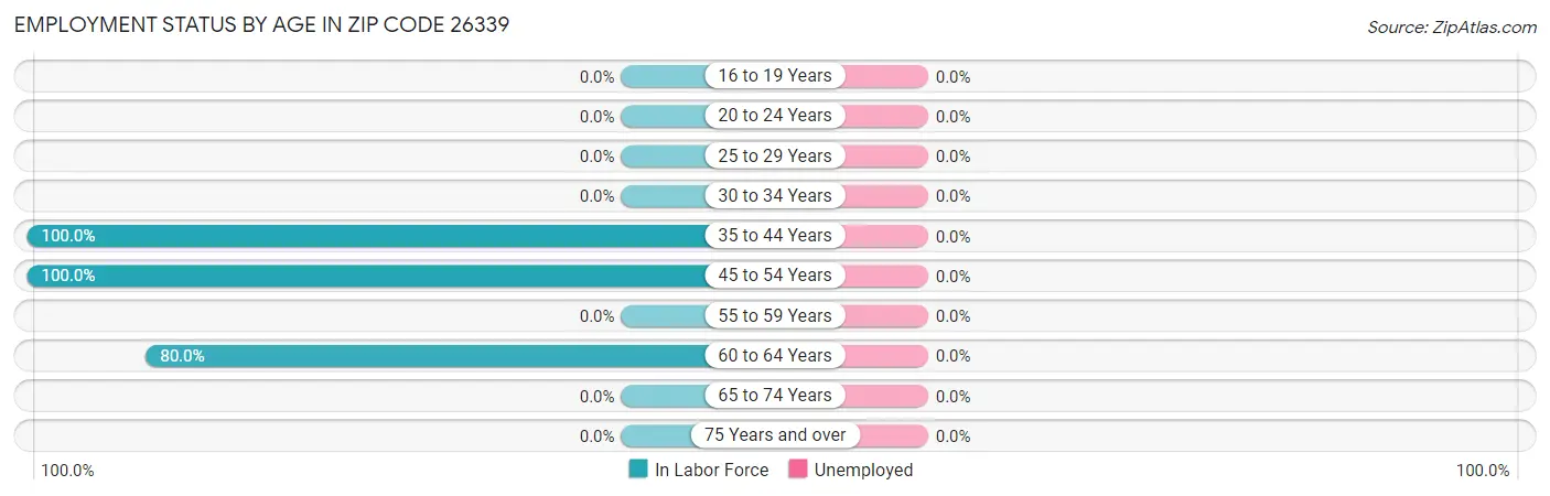 Employment Status by Age in Zip Code 26339