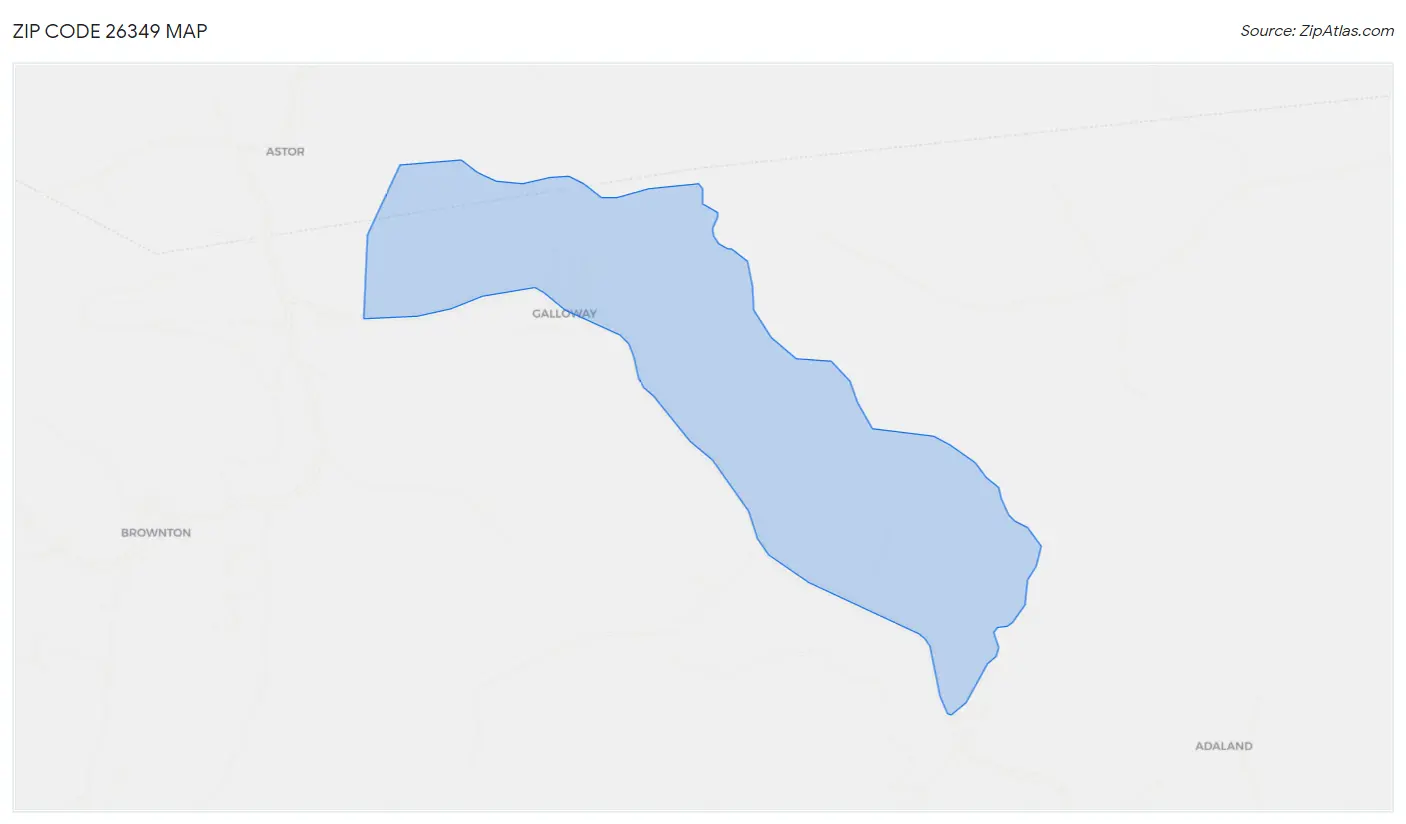 Zip Code 26349 Map