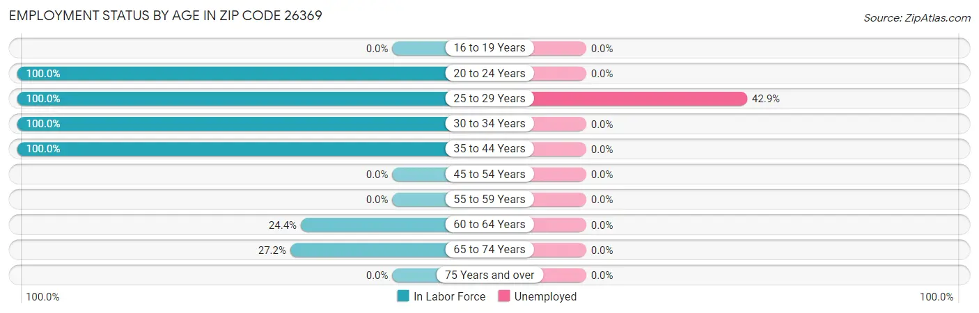 Employment Status by Age in Zip Code 26369