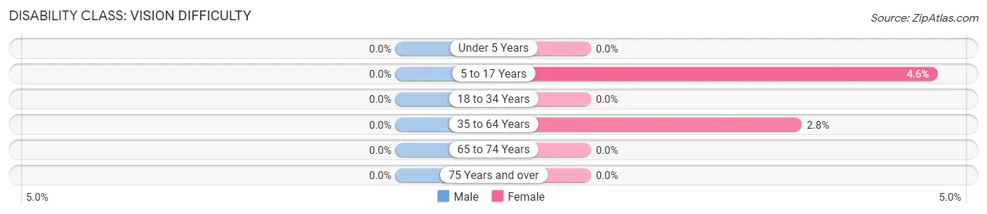 Disability in Zip Code 26374: <span>Vision Difficulty</span>