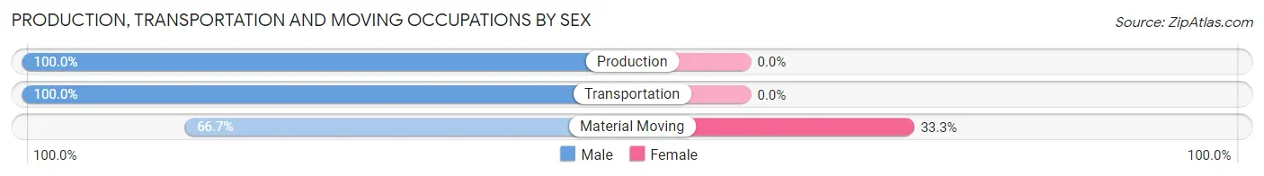 Production, Transportation and Moving Occupations by Sex in Zip Code 26416