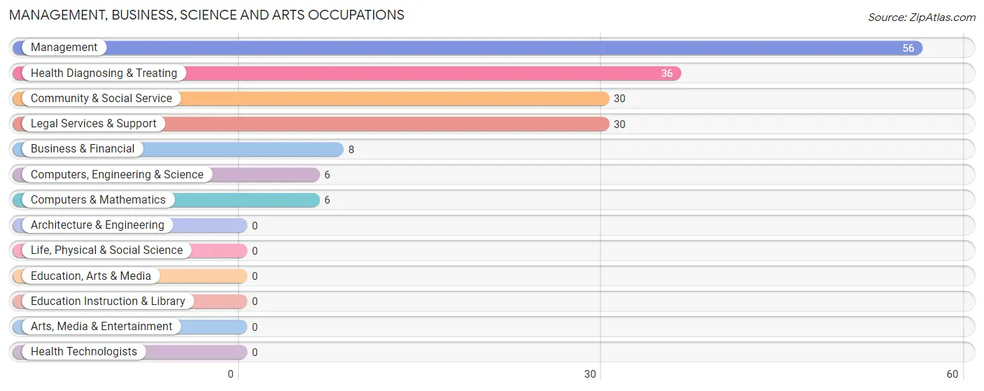 Management, Business, Science and Arts Occupations in Zip Code 26447