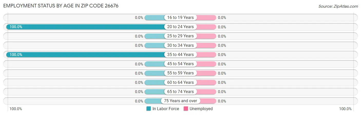 Employment Status by Age in Zip Code 26676