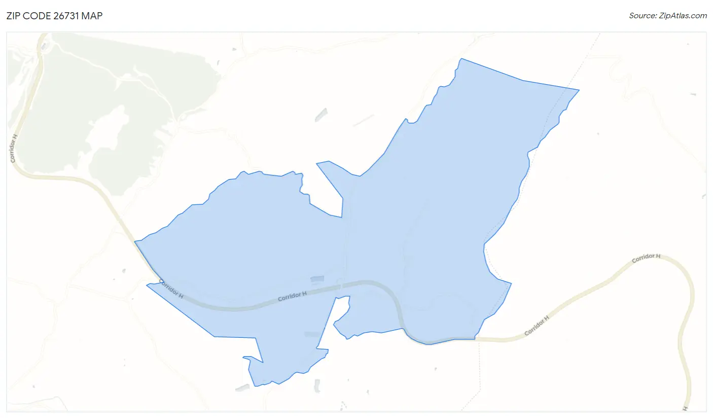 Zip Code 26731 Map