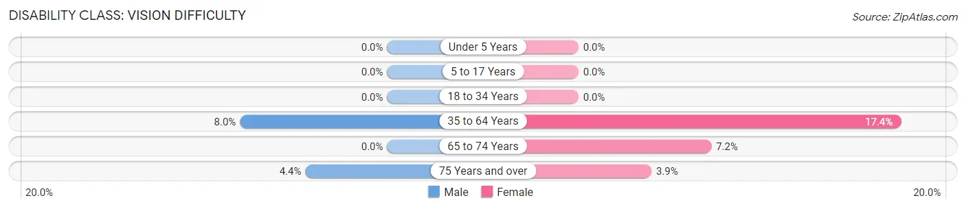 Disability in Zip Code 26836: <span>Vision Difficulty</span>